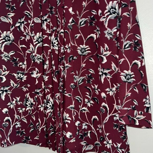 J JILL Button Front Collared Floral Tunic Top Shirt Blouse Small Long Sleeve - Picture 7 of 9